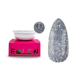Гель будівельний Edlen Professional Builder Gel Flash 68 світловідбиваючий сірий 15 мл