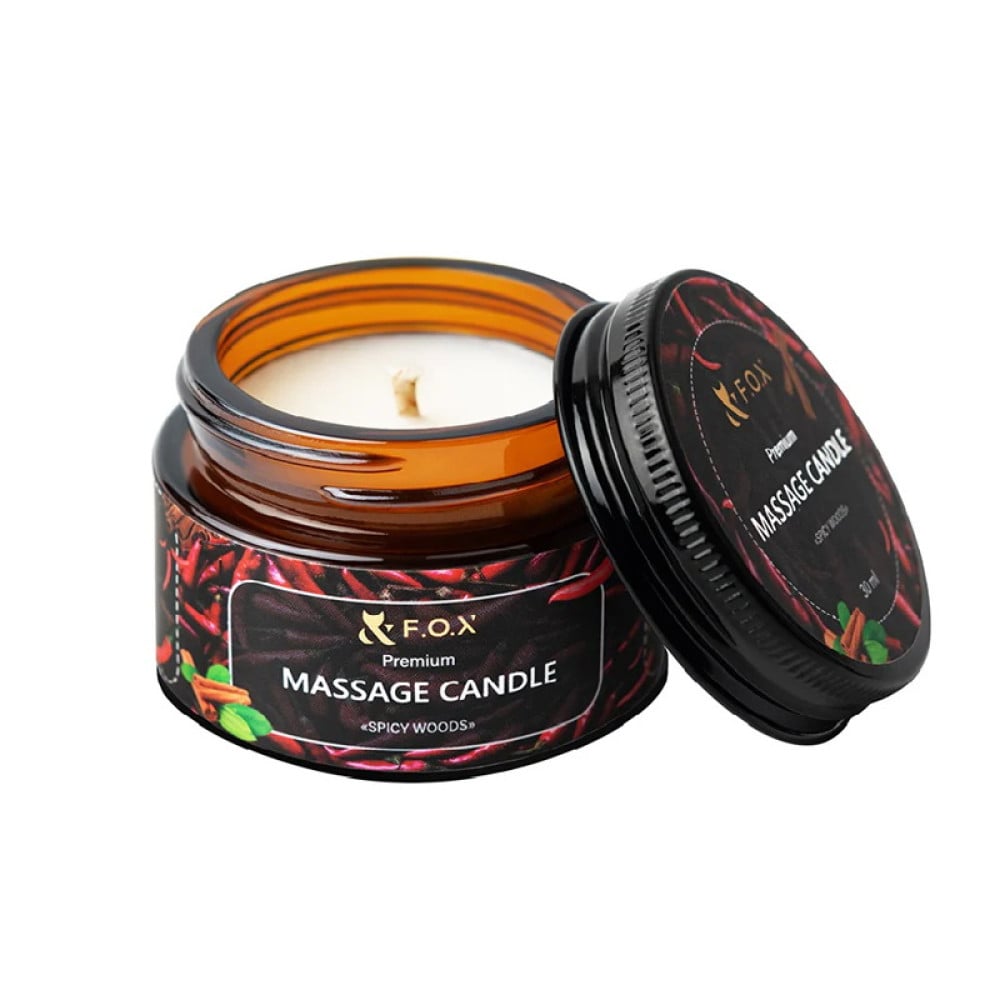 Масажна свічка F.O.X Premium Massage Candle Spicy Woods 30 мл