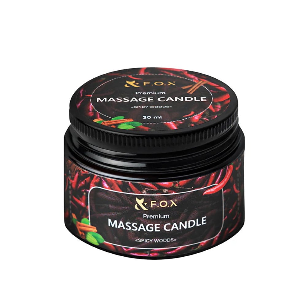 Масажна свічка F.O.X Premium Massage Candle Spicy Woods 30 мл
