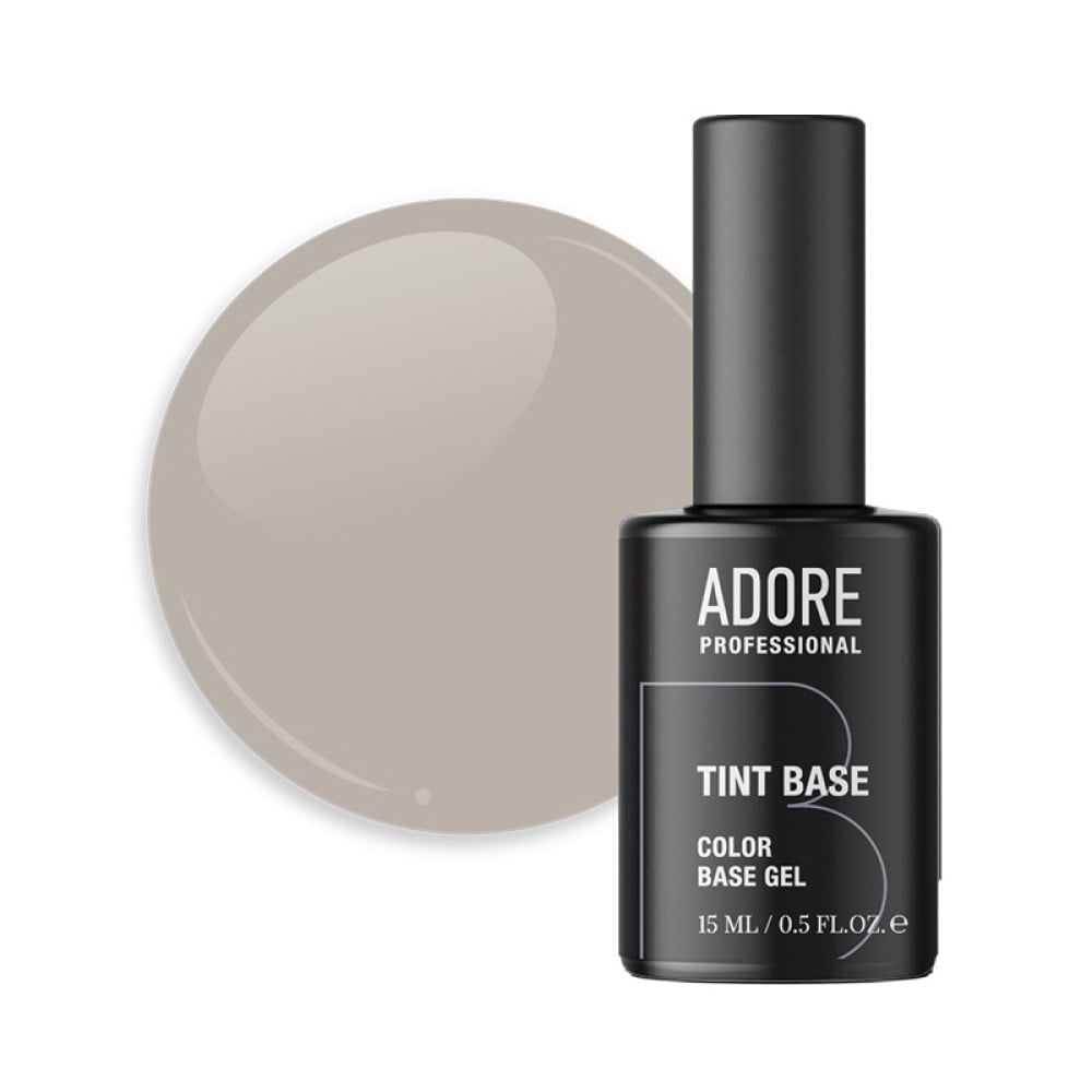База кольорова Adore Professional Tint Base 05 Monotone напівпрозора cвітло-сірий бежевий 15 мл