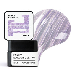 Билдер-гель Jerden Proff Fancy Builder Gel 07 Purple Eclipse для наращивания и моделирования с эффектом хамелеона лиловый 20 мл