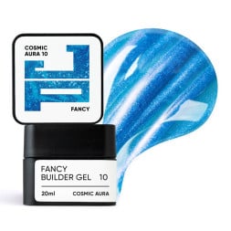 Билдер-гель Jerden Proff Fancy Builder Gel 10 Cosmic Aura для наращивания и моделирования с эффектом хамелеона синий 20 мл