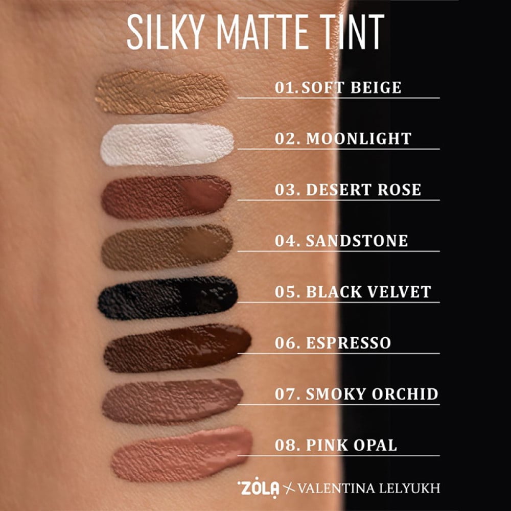 Тени для век жидкие ZOLA Valentina Lelyukh Silky Matte Tint 08 Pink Opal 3.2 г Тени для век жидкие ZOLA Valentina Lelyukh Silky Matte Tint 08 Pink Opal 3.2 г