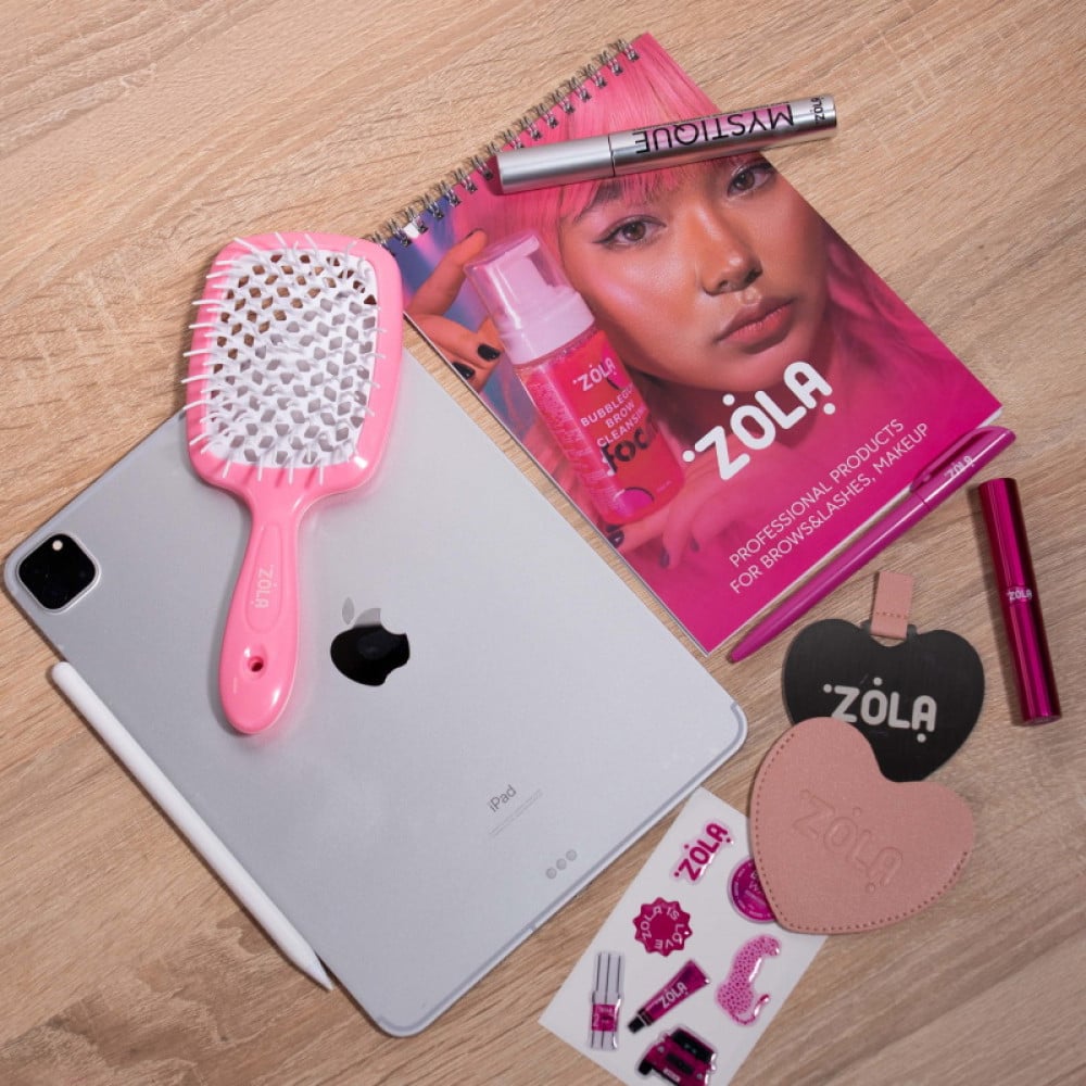 Гребінець для волосся ZOLA Soft Hair Brush колір ніжно-рожевий