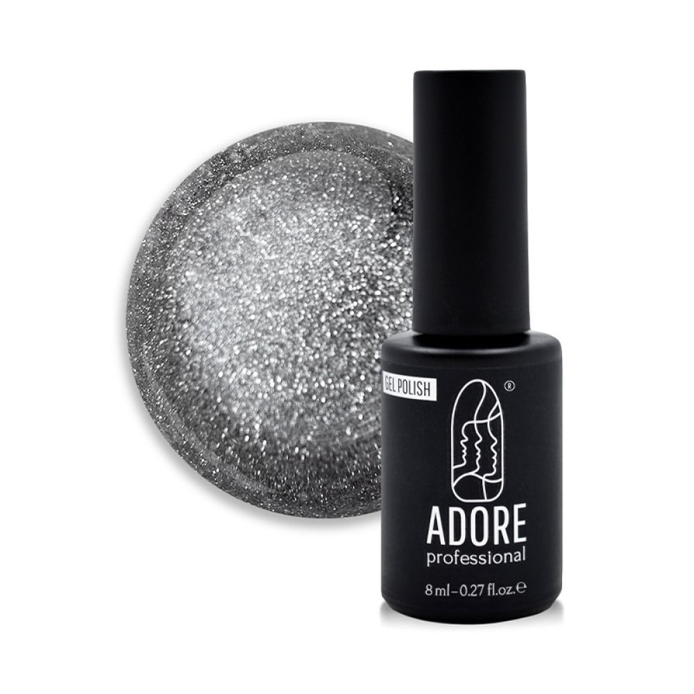 Гель-лак Adore Professional Cats Eye Wild 459 Irbis сріблясто-платинові переливи 8 мл