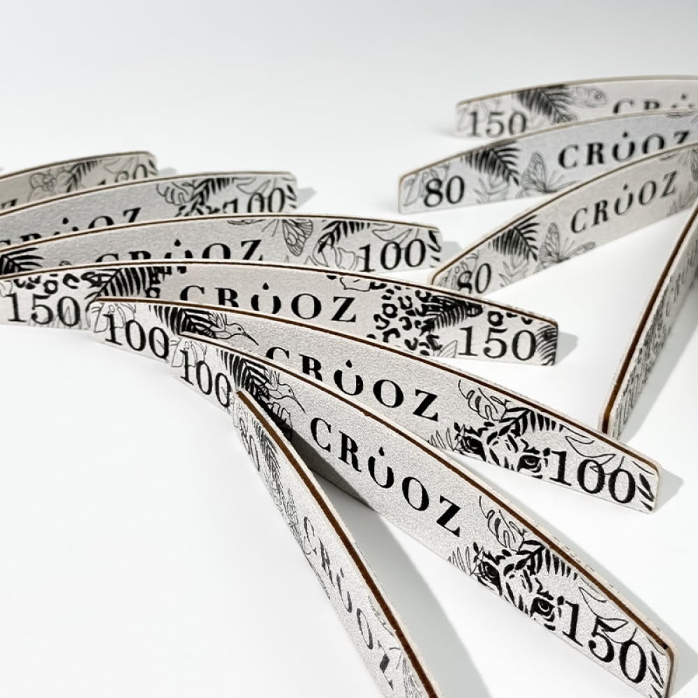 Пилка для нігтів Crooz 100/150 півмісяць