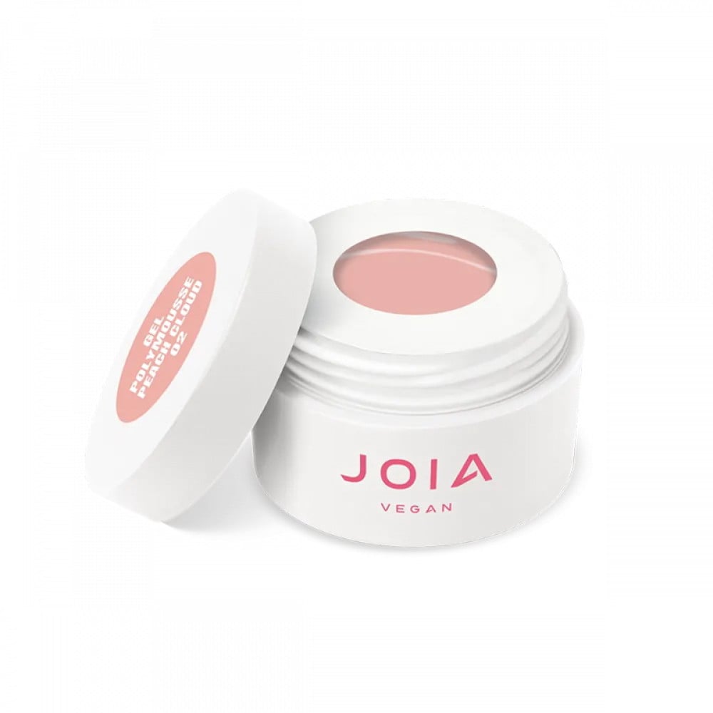 Акрил-гель JOIA vegan PolyMousse Gel 02 Peach Cloud для зміцнення та моделювання персиково-бежевий 15 мл