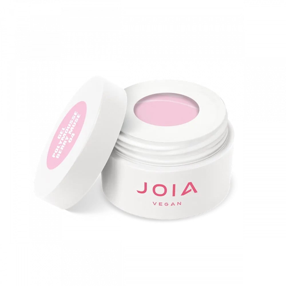 Акрил-гель JOIA vegan PolyMousse Gel 04 Berry Muse для зміцнення та моделювання ніжний рожевий 15 мл