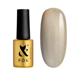 Гель-лак F.O.X Cat Eye 001 ніжний молочно-бежевий із тонким перламутровим блиском 7 мл