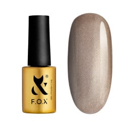 Гель-лак F.O.X Cat Eye 003 глибокий молочно-шоколадний з легким рожево-золотим відблиском 7 мл
