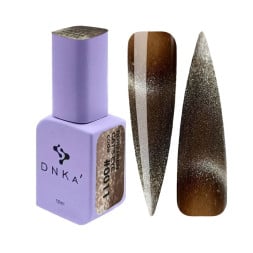 Гель-лак DNKa Polish Gel Bohemian Cats Eye 0011 коричневий з шимером 12 мл