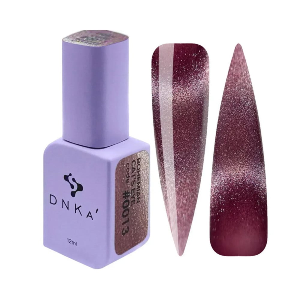 Гель-лак DNKa Polish Gel Bohemian Cats Eye 0013 винна слива з шимером 12 мл