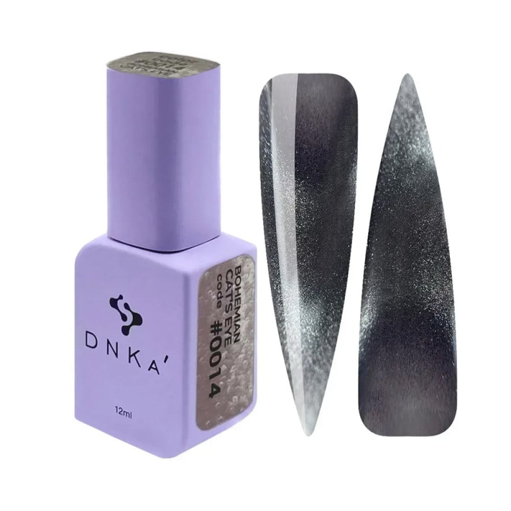 Гель-лак DNKa Polish Gel Bohemian Cats Eye 0014 сіро-фіолетовий з шимером 12 мл