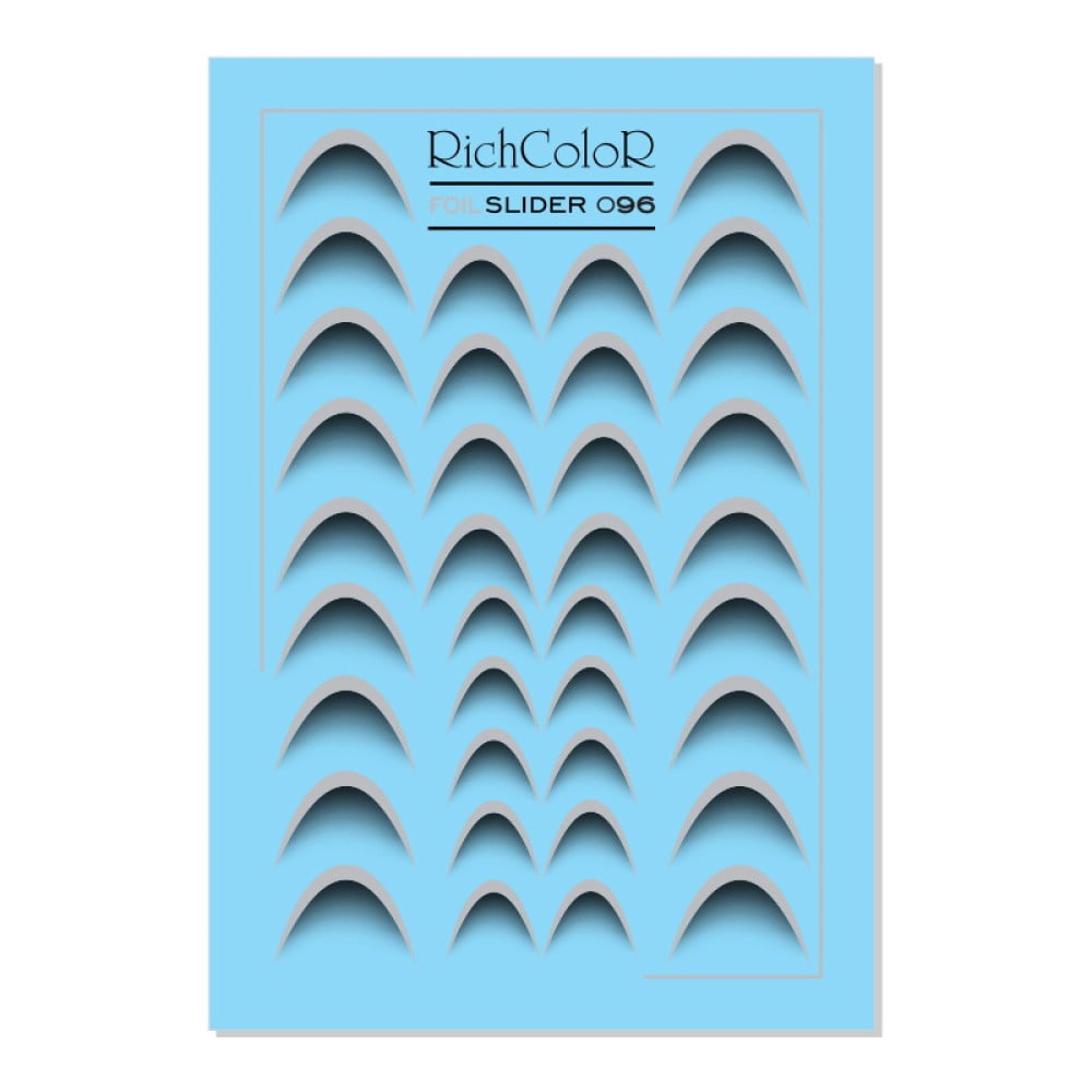 Слайдер-дизайн RichColoR Foil 096 Френч-омбре срібло з голограмою