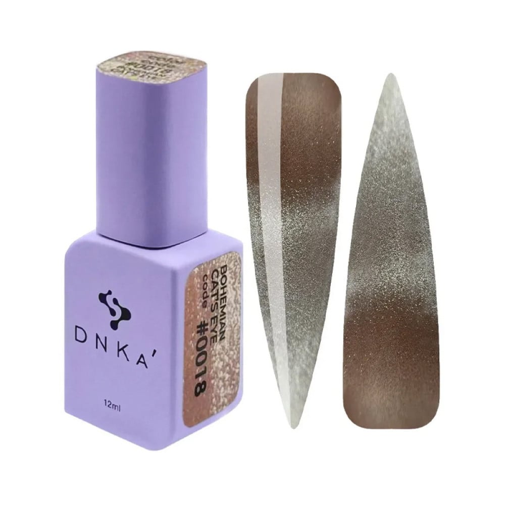 Гель-лак DNKa Polish Gel Bohemian Cats Eye 0018 бежевий з шимером 12 мл