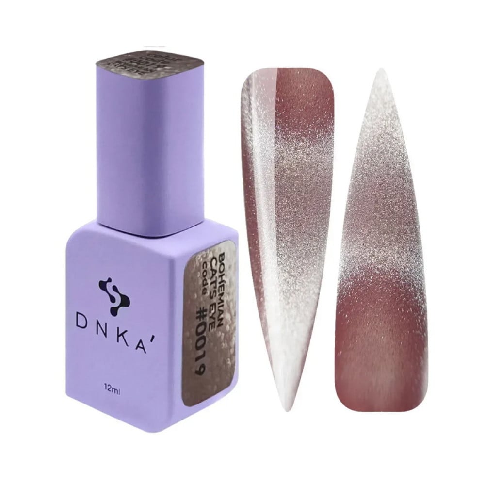 Гель-лак DNKa Polish Gel Bohemian Cats Eye 0019 рожевий з шимером 12 мл