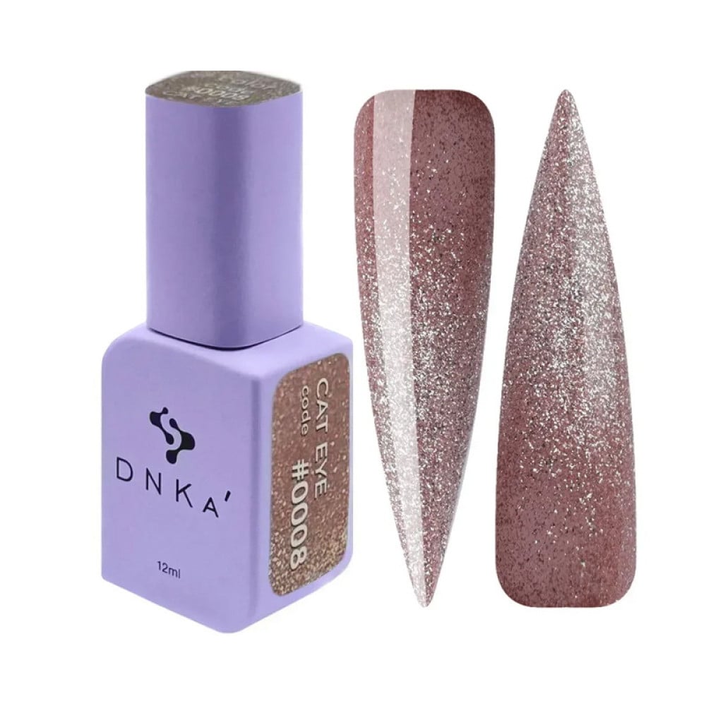 Гель-лак DNKa Polish Gel Cat Eye 0008 ніжно-бежевий 12 мл