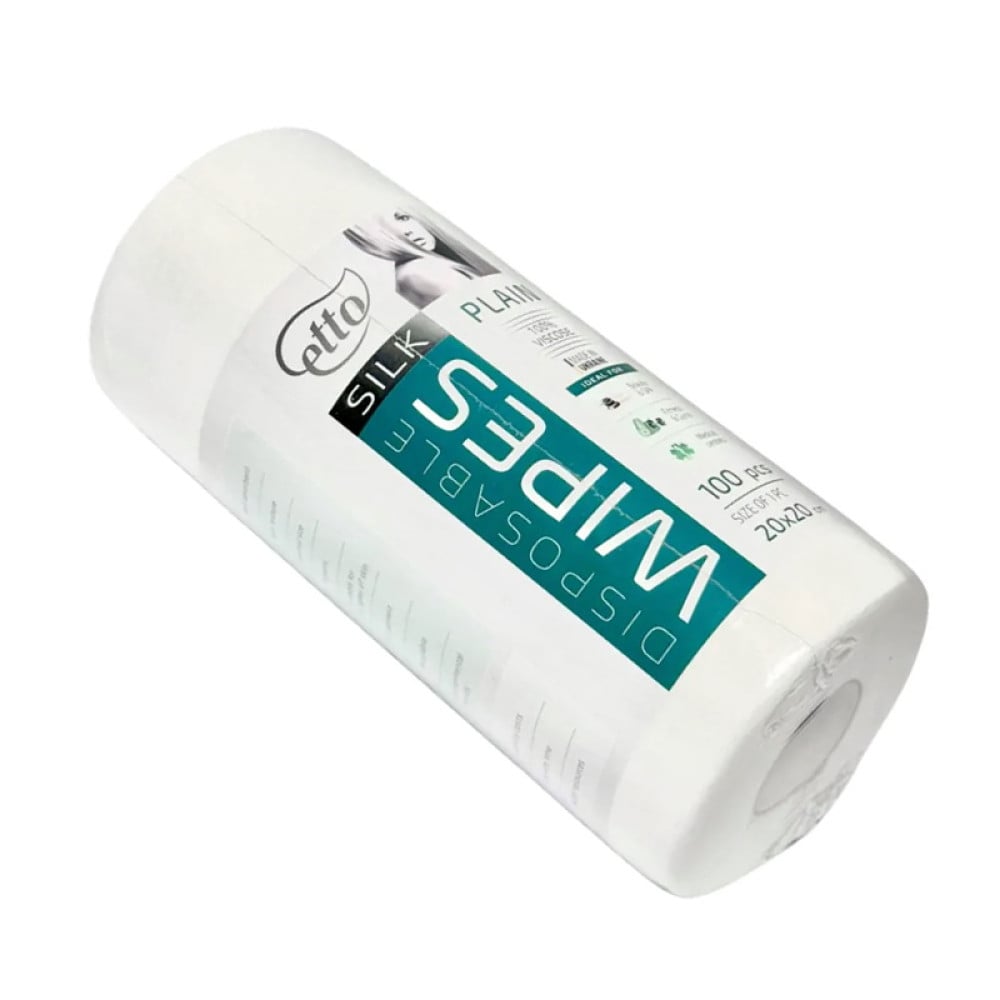 Салфетки Etto Silk Plain 20х20 см гладкие 100 шт 100% вискоза