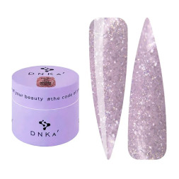 Гель для моделирования DNKa Builder Gel Vision 0036 с блестками пудровый розовый 15 мл