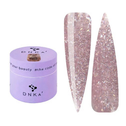 Гель для моделирования DNKa Builder Gel Vision 0038 с блестками розовое золото 15 мл