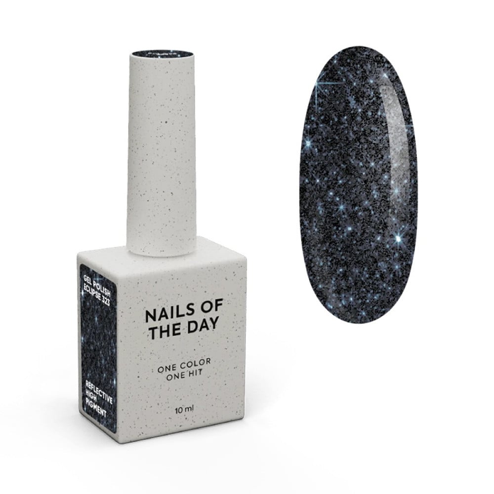Гель-лак Nails Of The Day Cocktails 323 Eclipse світловідбиваючий чорно-синій 10 мл