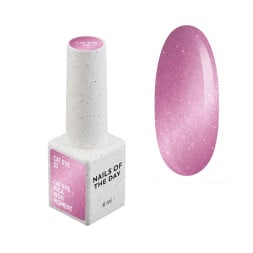 Гель-лак Nails Of The Day Cat Eye 02 рожевий з дрібною поталлю із легким світловідбиваючим ефектом 6 мл
