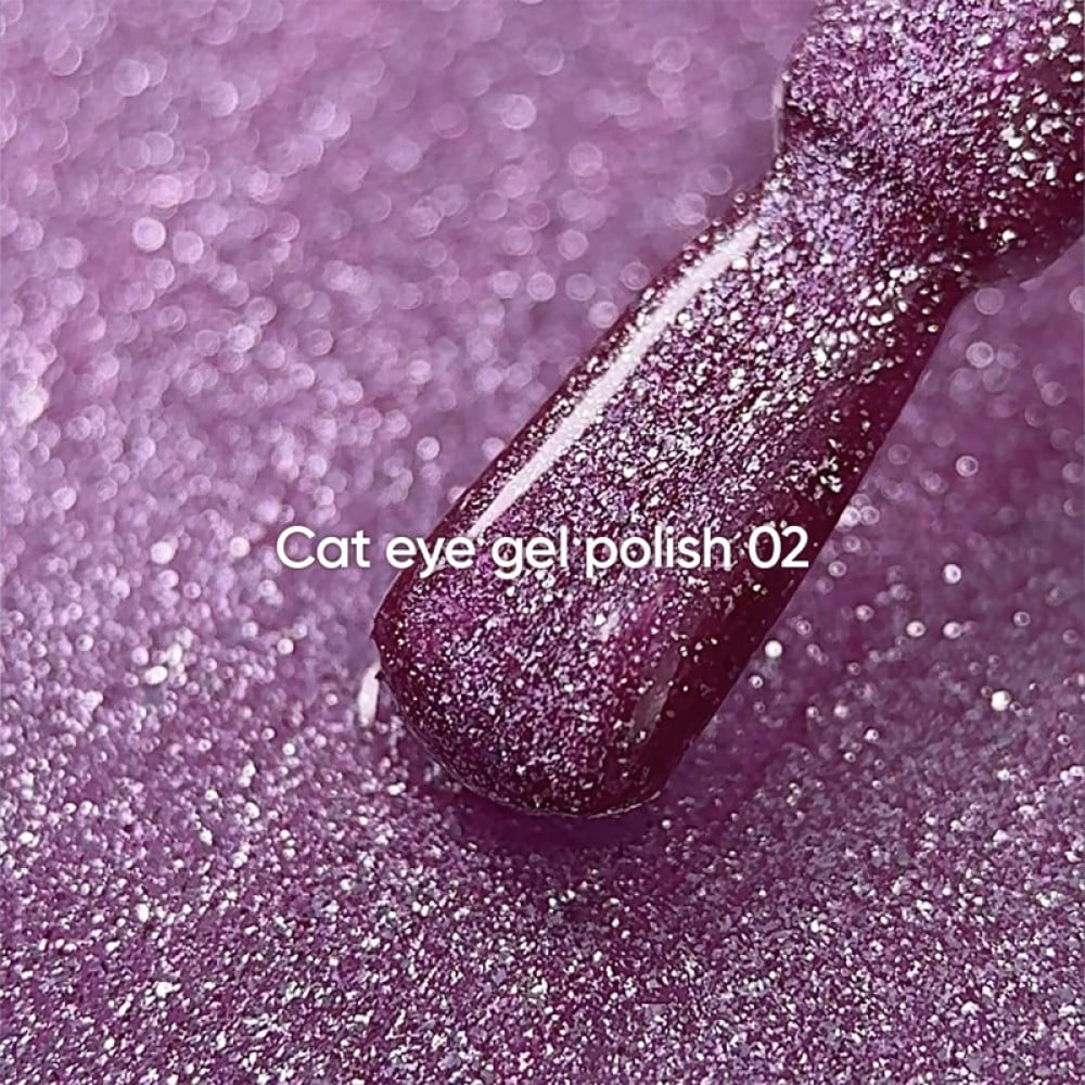 Гель-лак Nails Of The Day Cat Eye 02 рожевий з дрібною поталлю із легким світловідбиваючим ефектом 6 мл