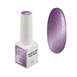 Гель-лак Nails Of The Day Cat Eye 03 ліловий з дрібною поталлю із легким світловідбиваючим ефектом 6 мл