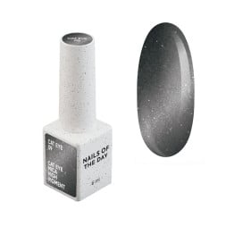 Гель-лак Nails Of The Day Cat Eye 09 чорний з дрібною поталлю із легким світловідбиваючим ефектом 6 мл