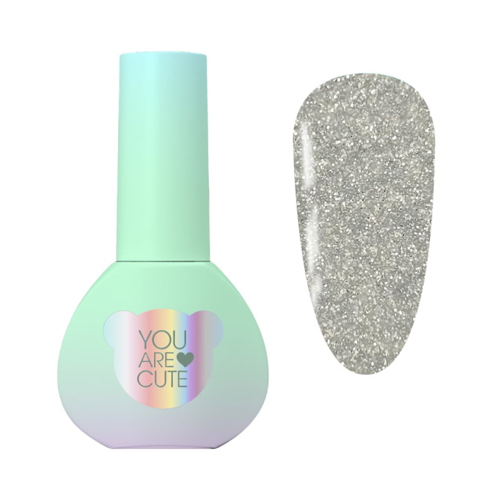 Гель-лак You Are Cute Color Gel 139 світловідбиваючий сріблястий сірий 5 мл