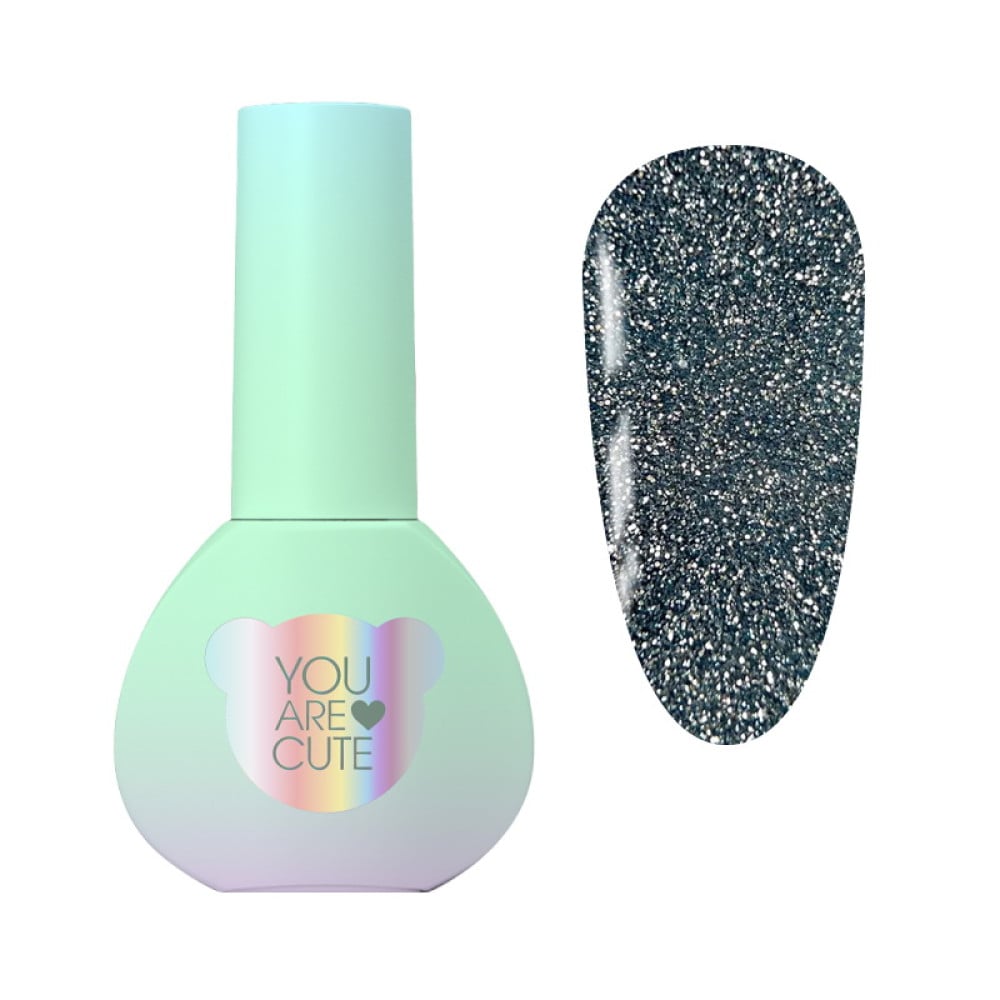 Гель-лак You Are Cute Color Gel 140 світловідбиваючий темно-графітовий 5 мл