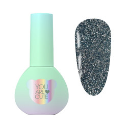Гель-лак You Are Cute Color Gel 140 світловідбиваючий темно-графітовий 5 мл