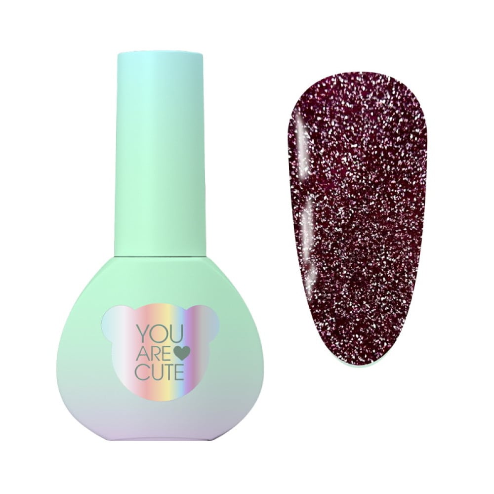 Гель-лак You Are Cute Color Gel 143 світловідбиваючий сливовий 5 мл
