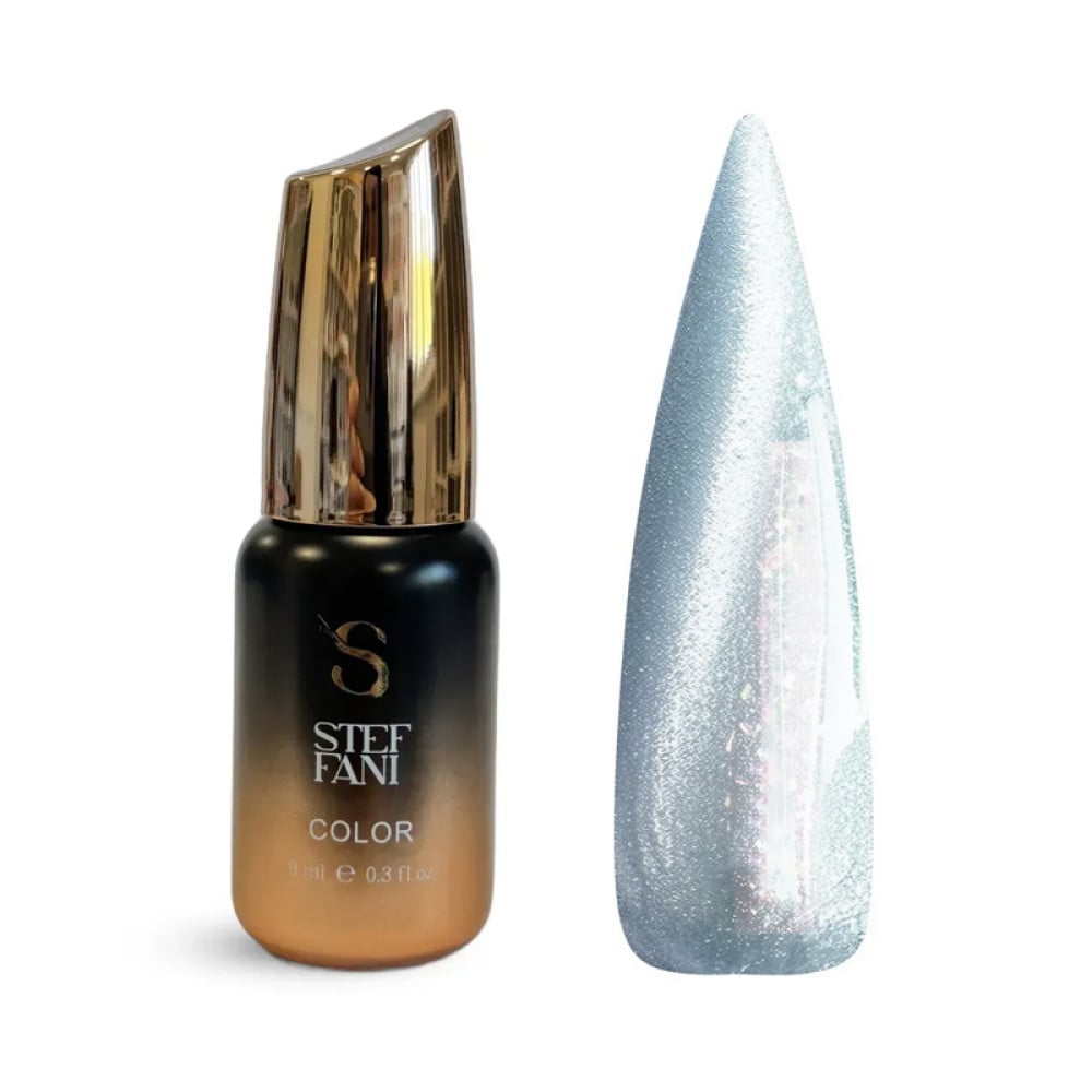 Гель-лак Steffani Color Gel Polish Cat Eye Еuphoria 05 з дрібними глітерними блискітками блакитний 9 мл