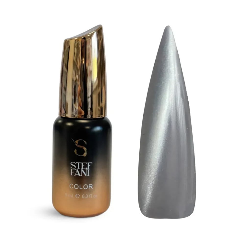 Гель-лак Steffani Color Gel Polish Cat Eye Mystic 01 сріблясто-сірий 9 мл