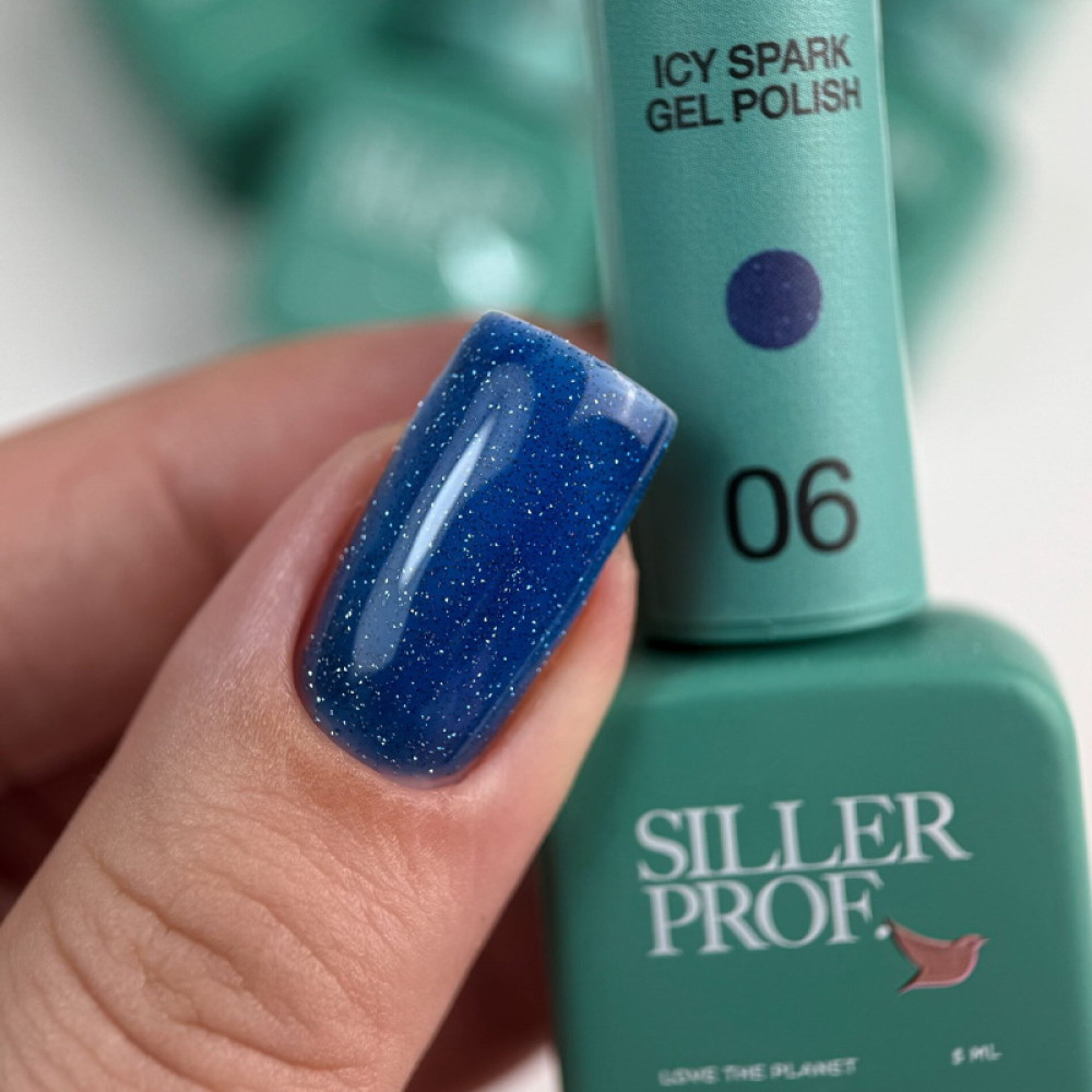 Гель-лак Siller Professional Icy Spark 06 світловідбиваючий синій 8 мл Гель-лак Siller Professional Icy Spark 06 світловідбиваючий синій 8 мл