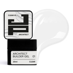 Билдер-гель густой Jerden Proff Architect Builder Gel 01 Clear для наращивания и моделирования прозрачный 20 мл