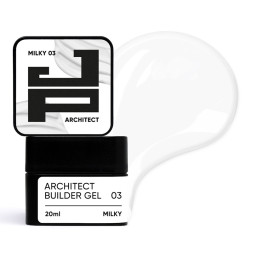 Билдер-гель густой Jerden Proff Architect Builder Gel 03 Milky для наращивания и моделирования молочный 20 мл