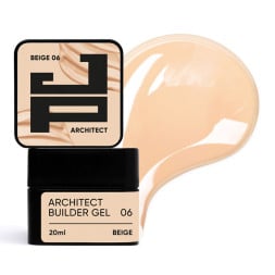 Билдер-гель густой Jerden Proff Architect Builder Gel 06 Beige для наращивания и моделирования бежевый 20 мл