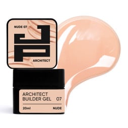 Билдер-гель густой Jerden Proff Architect Builder Gel 07 Nude для наращивания и моделирования нюд 20 мл