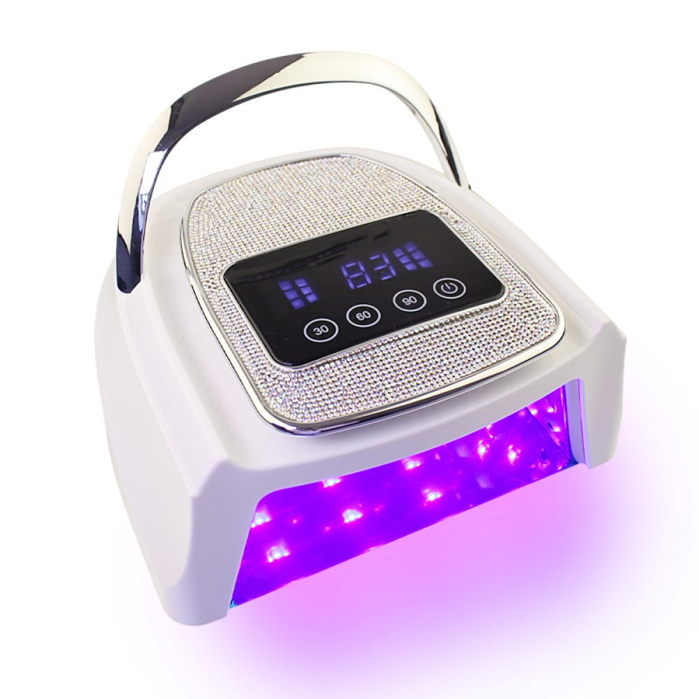 УФ LED лампа світлодіодна Sun BQ-L16 120 Вт з ручкою таймер 30. 60 і 90 сек колір білий