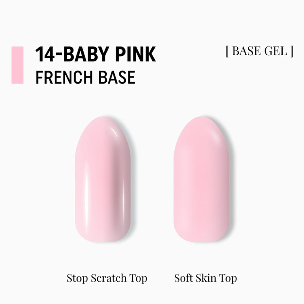 База камуфлююча Adore Professional French Base 14 Baby Pink світло-рожевий 15 мл