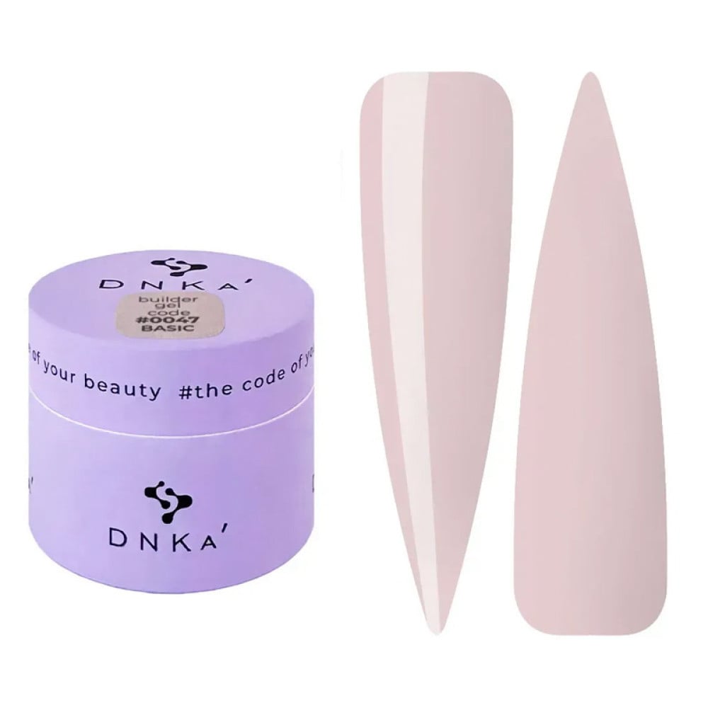 Гель для моделювання DNKa Builder Gel Basic 0047 лілово-бежевий 15 мл