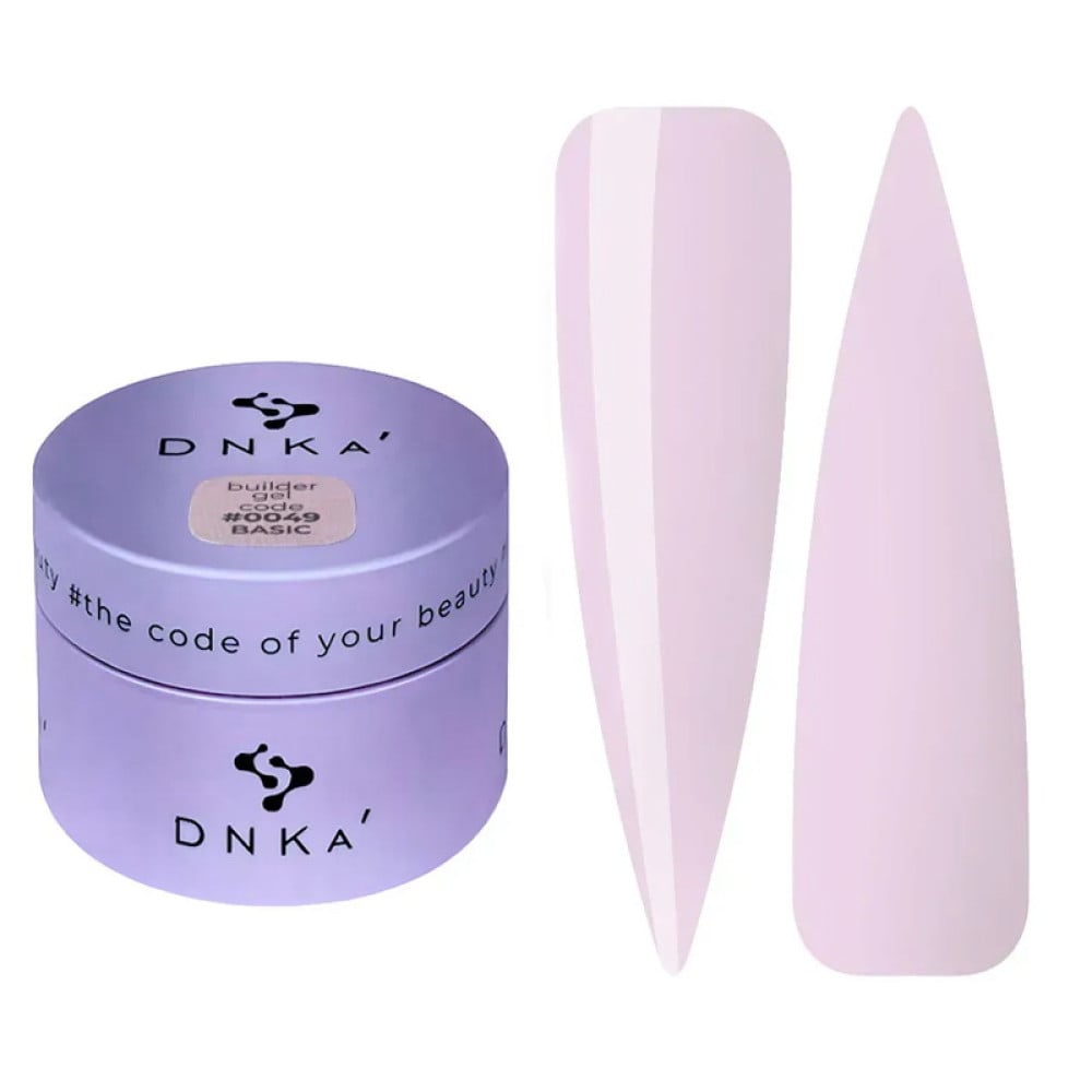 Гель для моделювання DNKa Builder Gel Basic 0049 блідий рожево-ліловий 30 мл