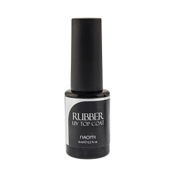Топ каучуковий для гель-лаку Naomi Rubber UV Top Coat. 6 мл
