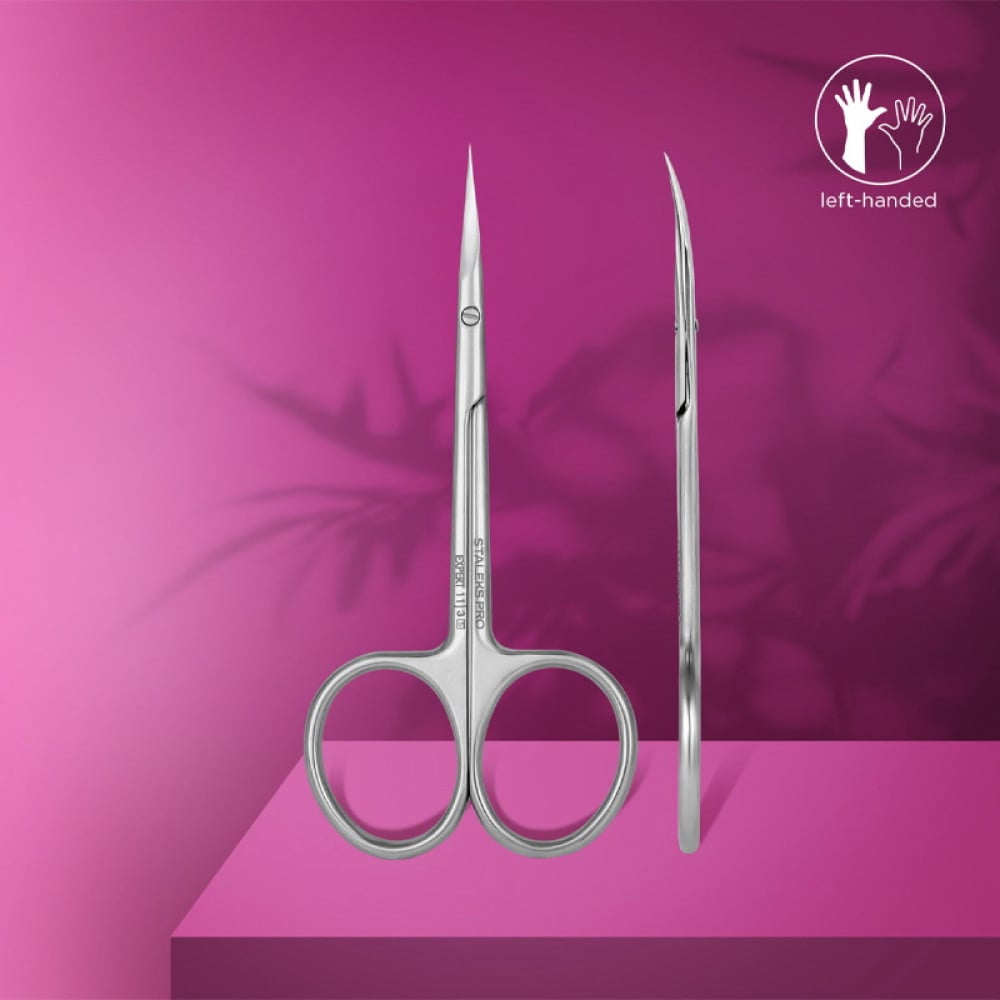 Ножницы для кутикулы Staleks PRO Expert 11 Type 3. для левши. лезвия 23 мм