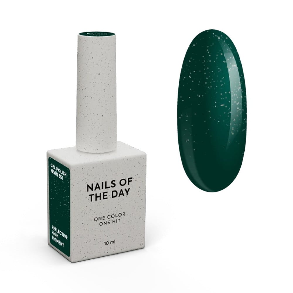 Гель-лак Nails Of The Day Night Lets Special Kevin 351 темно-зелений світловідбиваючий 10 мл