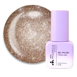 Гель-лак Nails Molekula Glint Touch GT04 светоотражающий бежевый 6 мл