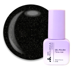 Гель-лак Nails Molekula Glint Touch GT09 светоотражающий черный 6 мл