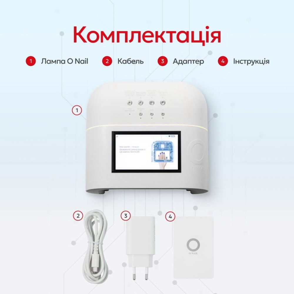 Лампа Onail White для манікюру зі штучним інтелектом 72 Вт